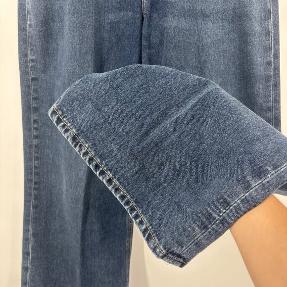Antonio Melani Baggy Wide Leg Denim Jeans Womens Size 6 Tall High Waisted Grunge - Picture 5 of 12